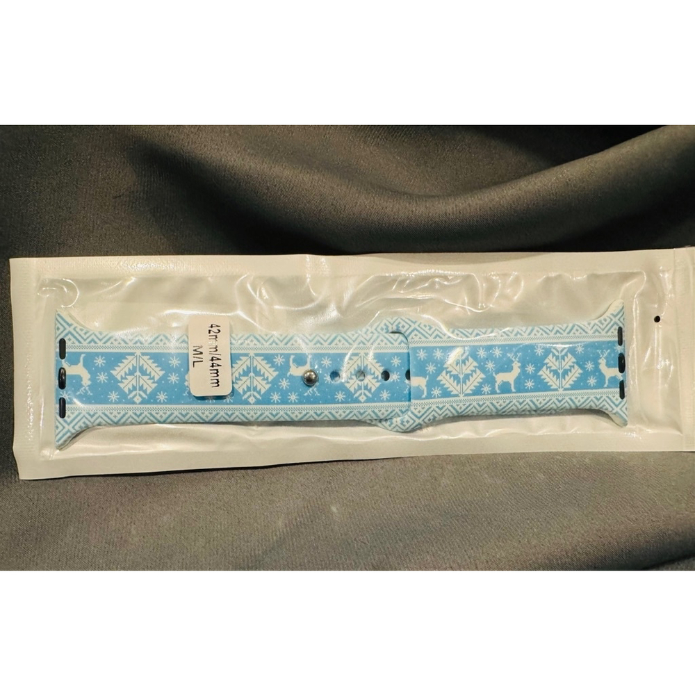 Watch Band, Size 42/44 (M/L), in Festive Light Blue NEW